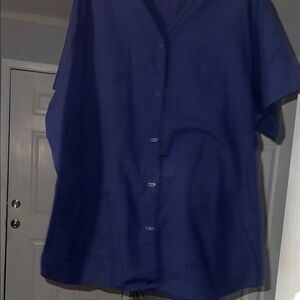 Angelica Women’s Navy Blue Scrub Top